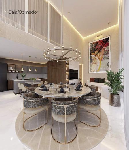 PH Brickell — Sala/comedor con doble altura